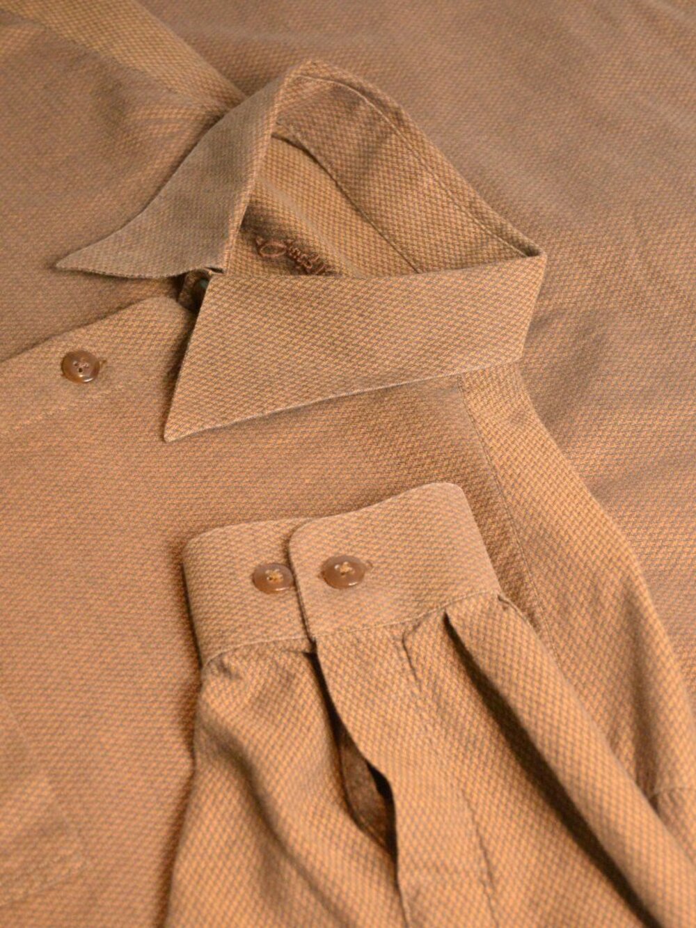 Jack Lipson 100% Cotton Vintage Button-Up Shirt -- Brown -- XXL GUC